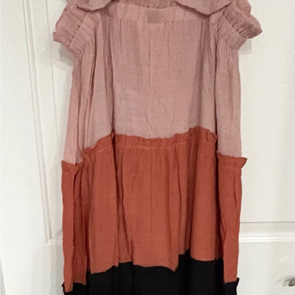Blu Pepper Red and Black Tiered Maxi Dress - Picture 2 of 4